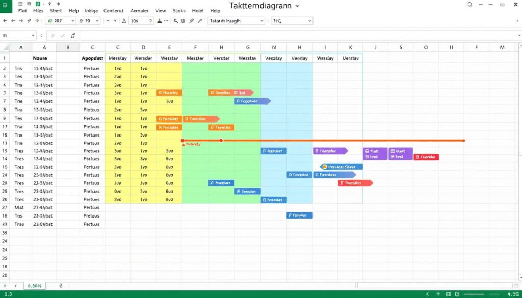 Taktzeitdiagramm Excel Vorlage hier kostenlos downloaden