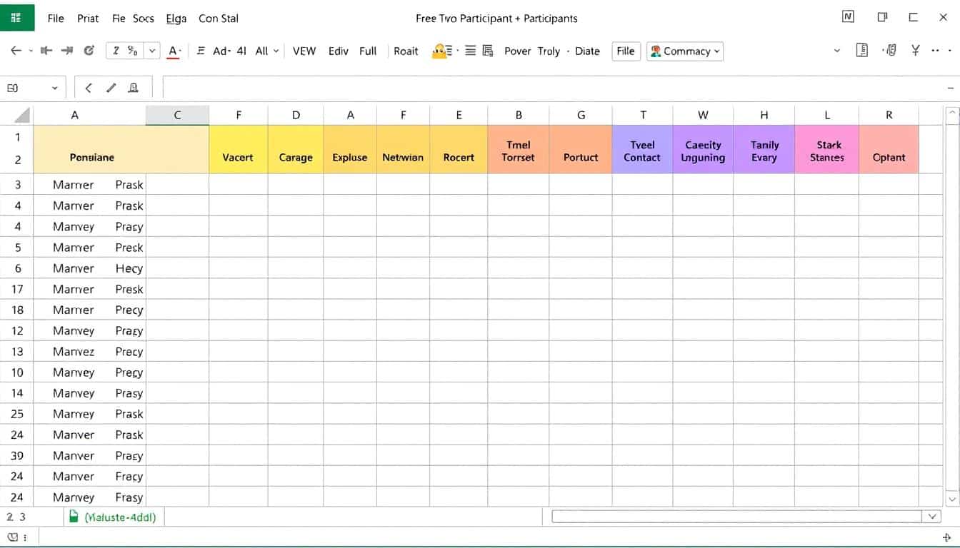 Teilnehmerliste Excel Vorlage hier kostenlos downloaden