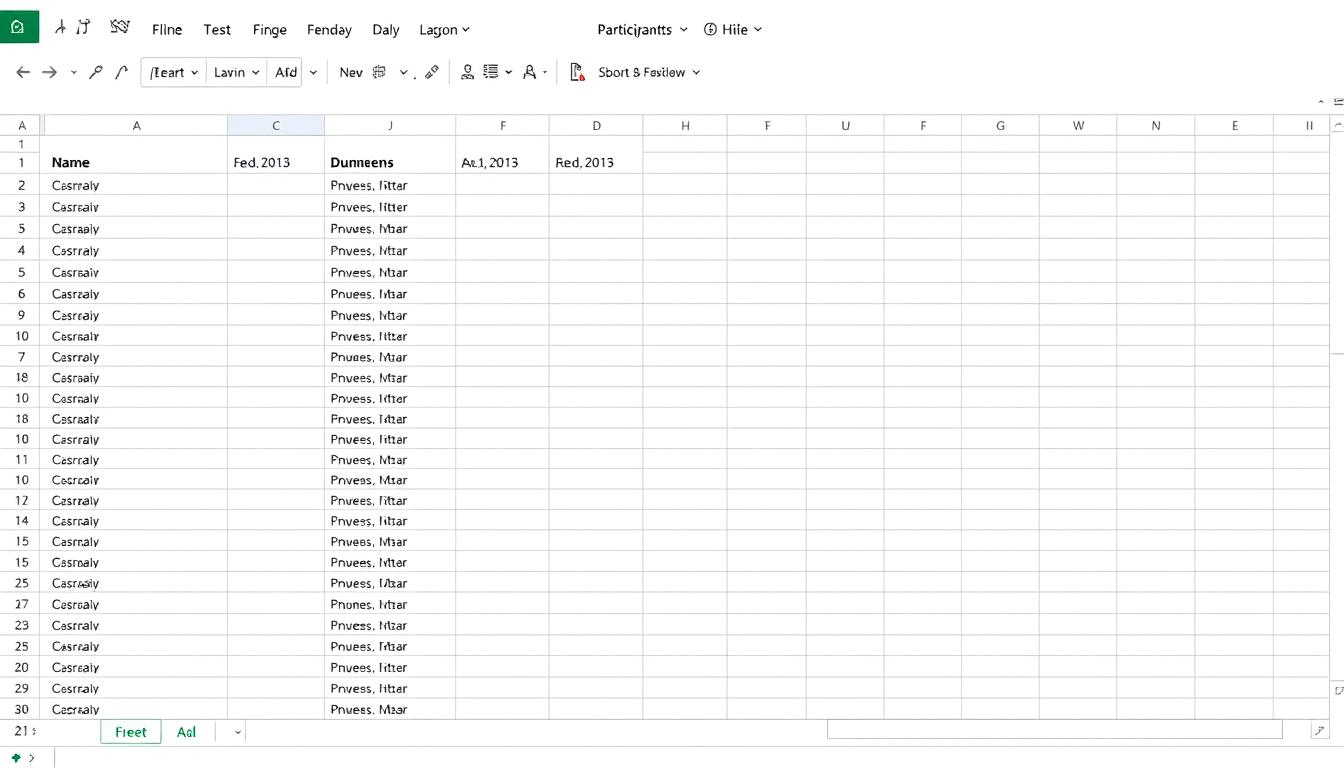 Teilnehmerliste Excel Vorlage hier kostenlos downloaden