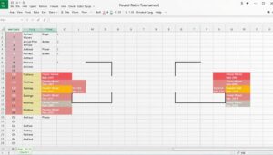 Turnierplan jeder gegen jeden  Excel Vorlage hier kostenlos downloaden