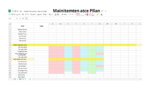 Wartungsplan Excel Vorlage hier kostenlos downloaden