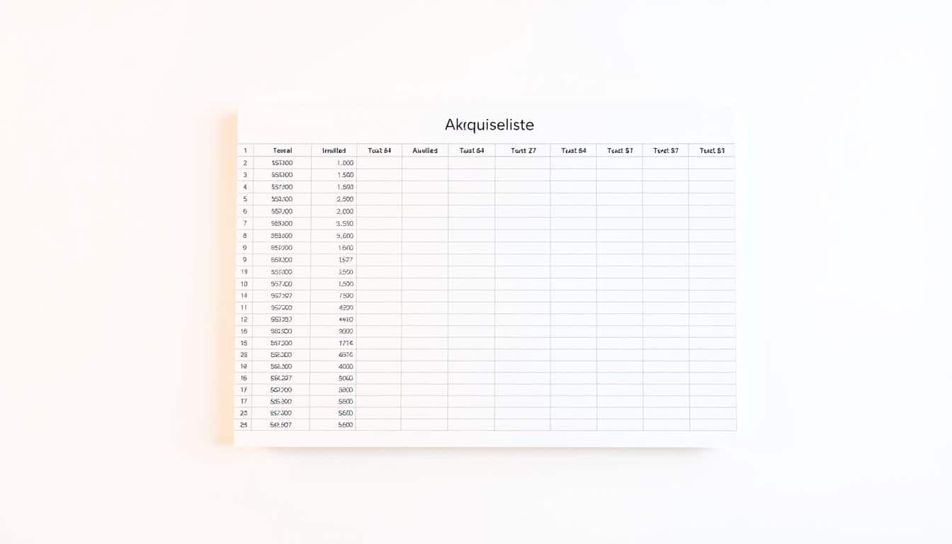 Akquiseliste Excel Vorlage hier kostenlos downloaden