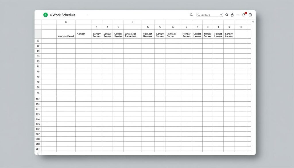 Arbeitsplan  Excel Vorlage hier kostenlos downloaden