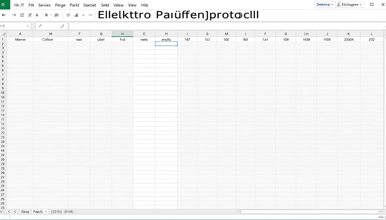 Elektro Prüfprotokoll Excel Vorlage hier kostenlos downloaden