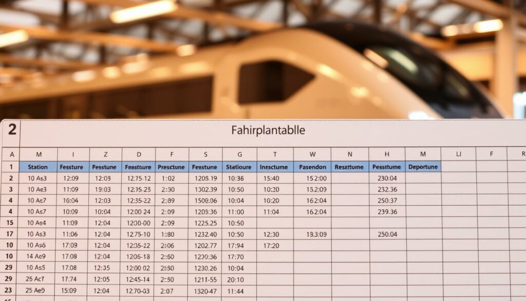 Fahrplan Excel Vorlage hier kostenlos downloaden