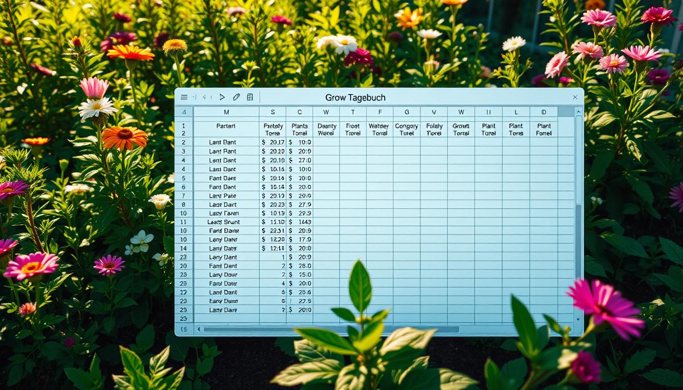 Grow Tagebuch Excel Vorlage hier kostenlos downloaden