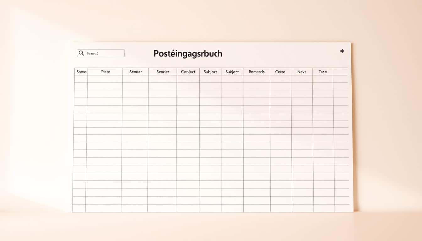Posteingangsbuch Excel Vorlage hier kostenlos downloaden