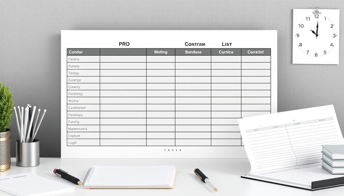 Pro und Contra Liste Excel Vorlage hier kostenlos downloaden
