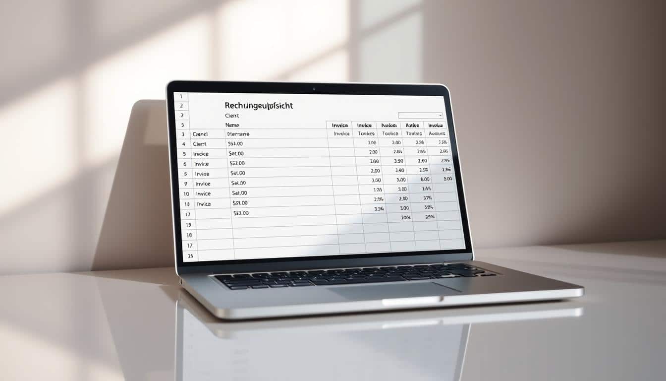 Rechnungsübersicht Excel Vorlage hier kostenlos downloaden