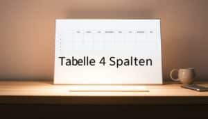 Tabelle 4 Spalten Excel Vorlage hier kostenlos downloaden