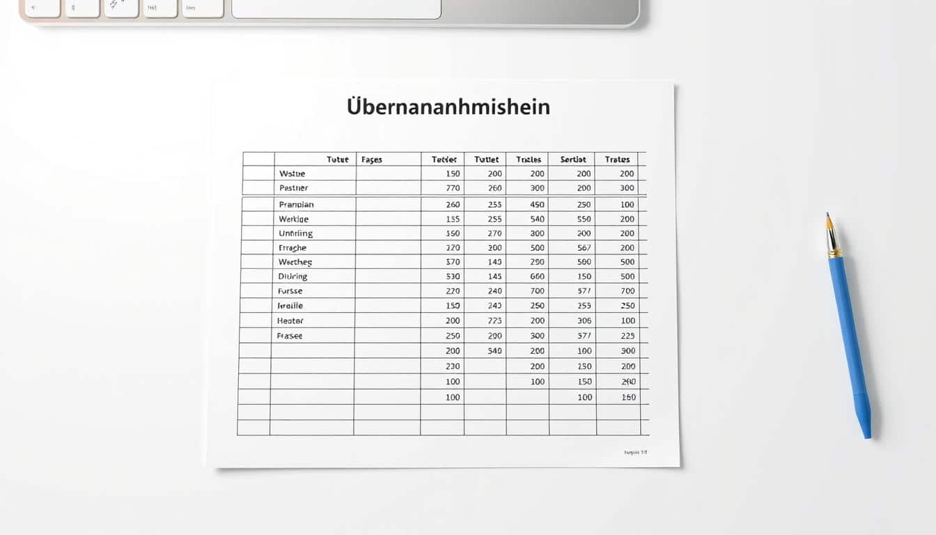 Übernahmeschein Excel Vorlage hier kostenlos downloaden