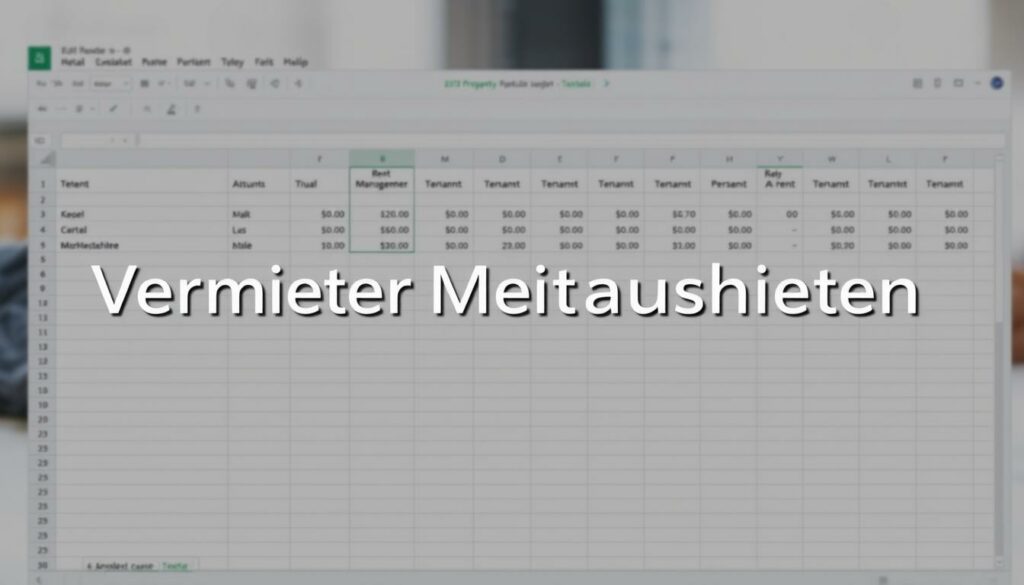 Vermieter Mietaufstellung Excel Vorlage hier kostenlos downloaden