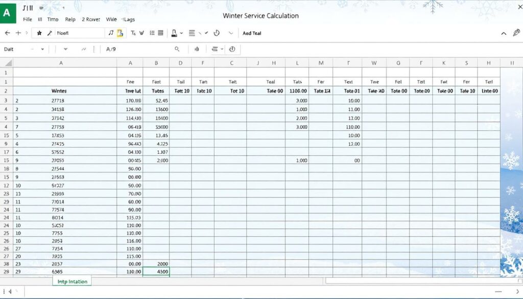 Winterdienst Kalkulation Excel Vorlage hier kostenlos downloaden