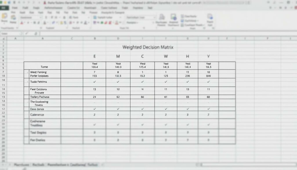 Gewichtete Entscheidungsmatrix Excel Vorlage hier kostenlos downloaden