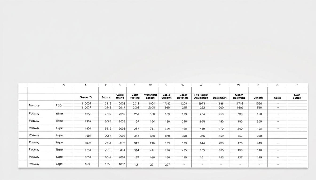 Kabelzugliste Excel Vorlage hier kostenlos downloaden