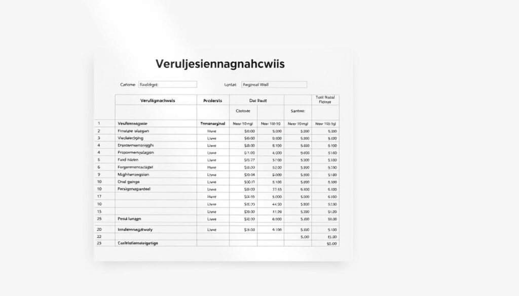 Verwendungsnachweis Excel Vorlage hier kostenlos downloaden